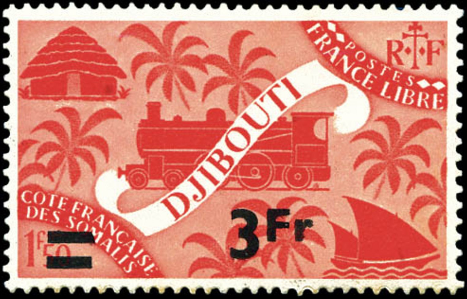 timbres-poste non emis C�te des Somalis war unissued stamps French Somali Coast Vichy France Libre briefmarken Weltkrieg